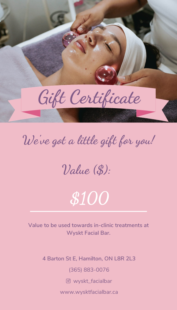 WYSKT Facial Bar e-Gift Card (For Treatment Use Only)